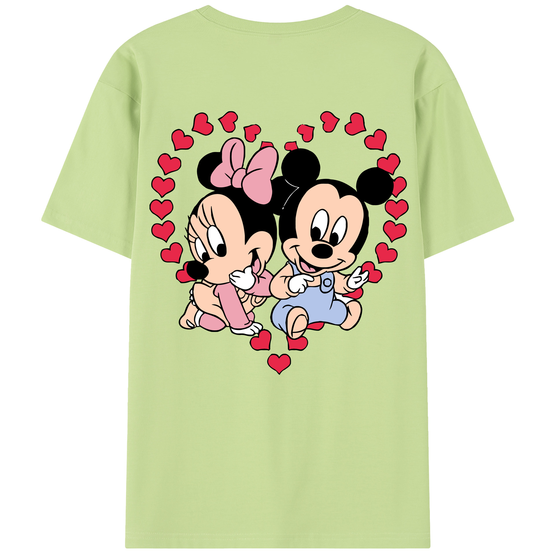 （画像用） ミッキーマウス Mickey Mouse 綿100％半袖Tシャツ（背面プリント）